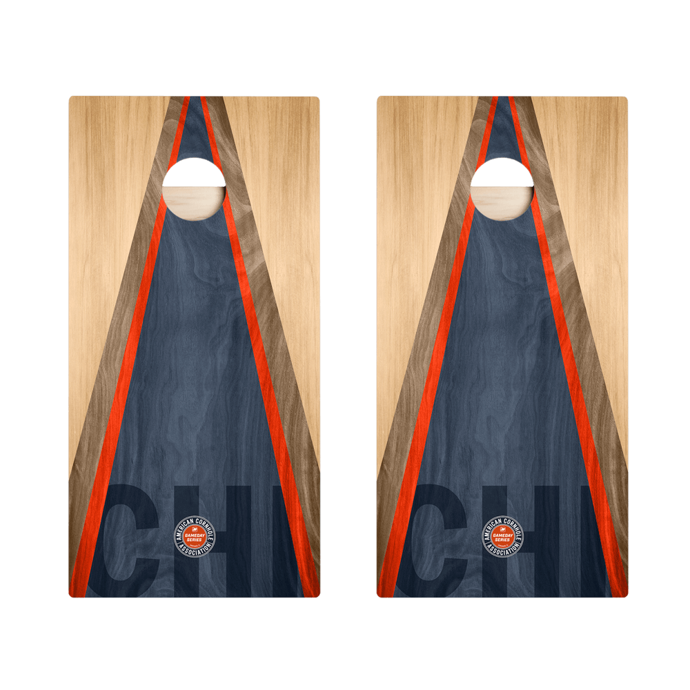 Chicago Football Gameday Classic Triangle Star Cornhole Boards - American Cornhole Association