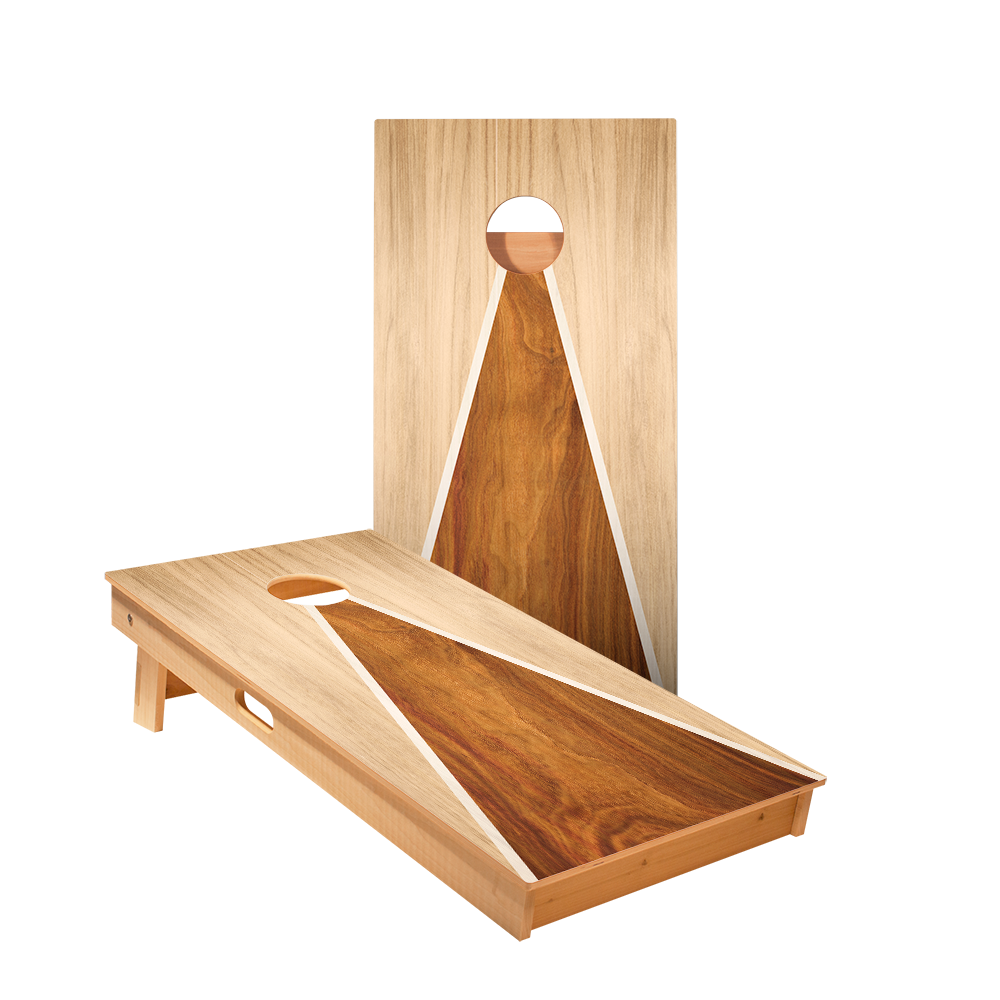 2x4 Star Classic Triangle - Mixed Wood Professional Regulation Cornhole Boards