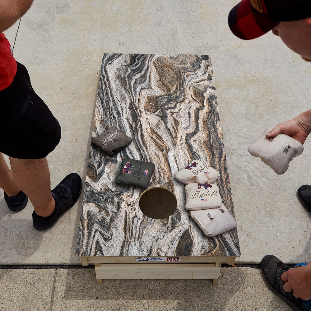 Dark Marble Star Cornhole Boards, - American Cornhole Association