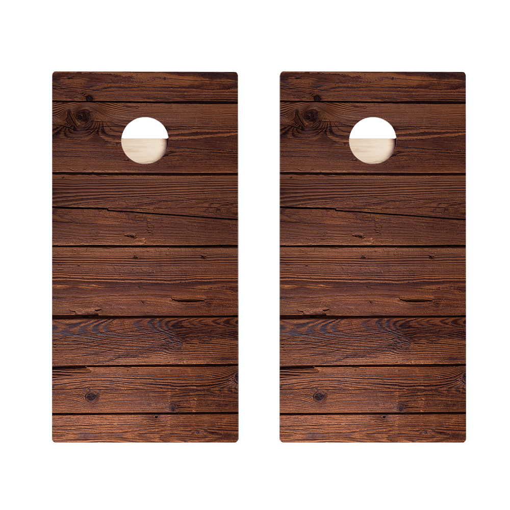 Dark Stained Wood Star Cornhole Boards, - American Cornhole Association