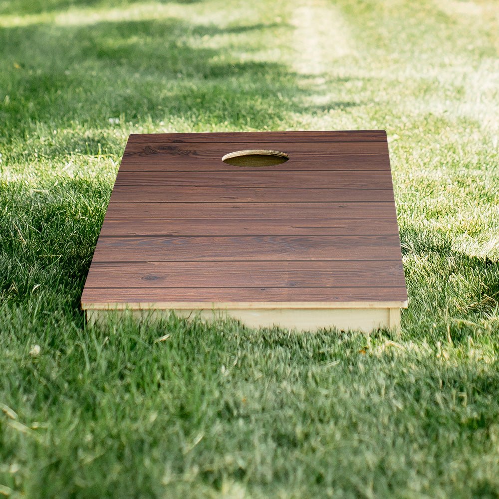 Dark Stained Wood Star Cornhole Boards, - American Cornhole Association