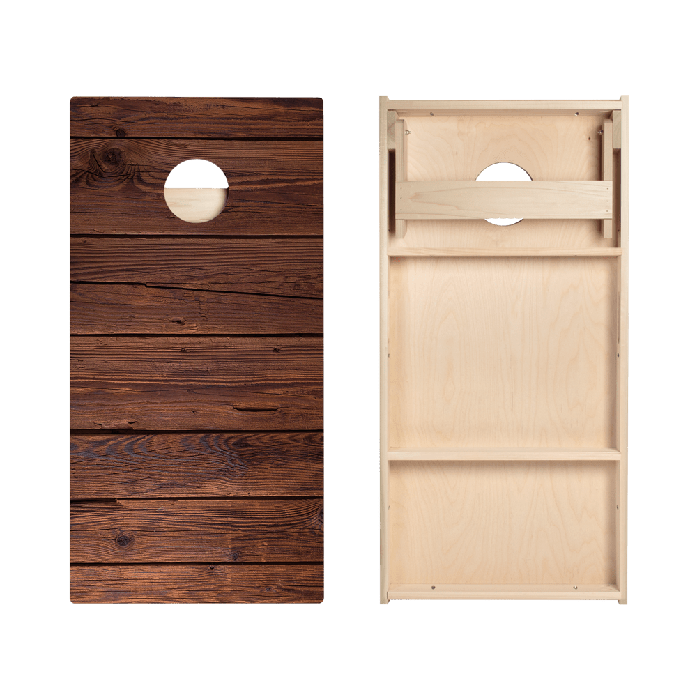 Dark Stained Wood Star Cornhole Boards, - American Cornhole Association