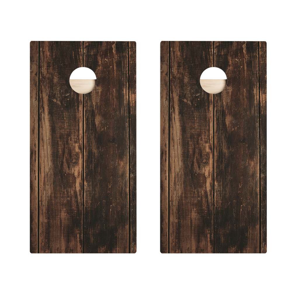 Dark Wood Panel Star Cornhole Boards - ACA - 000381 | American Cornhole Association