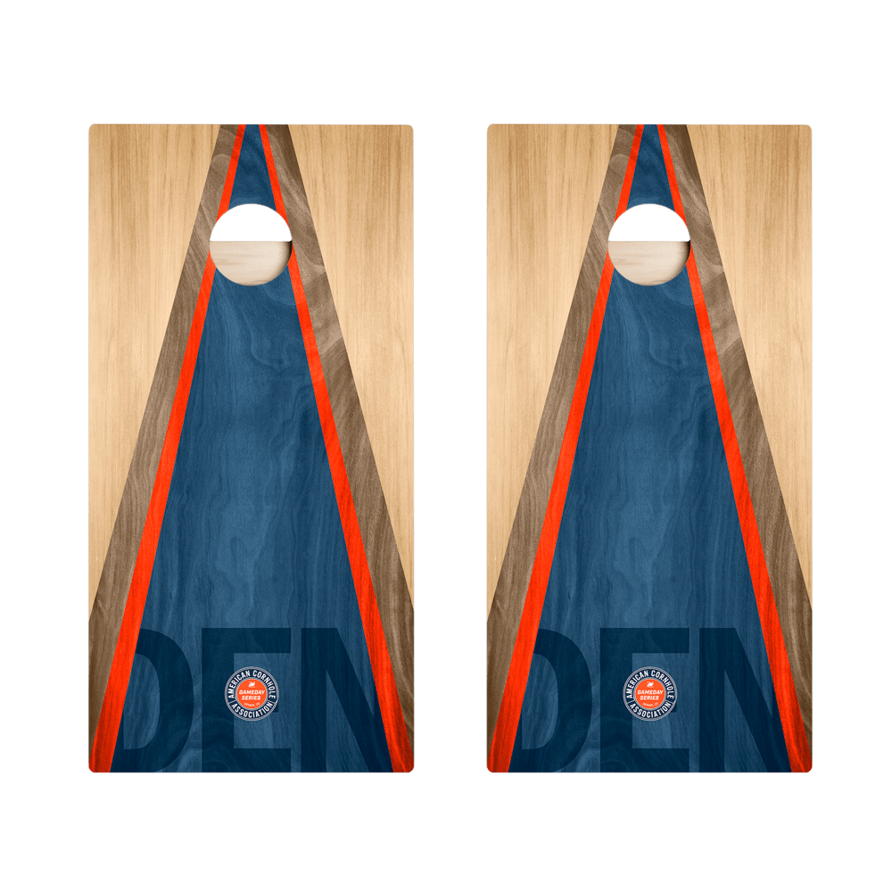Denver Football Gameday Classic Triangle Star Cornhole Boards - American Cornhole Association