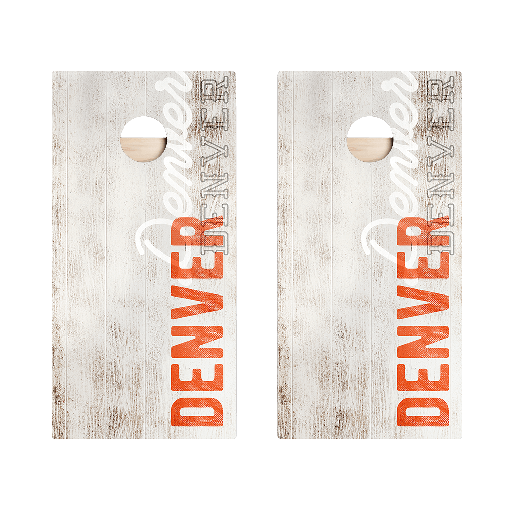 Denver Football Vintage Gameday Star Cornhole Boards, - American Cornhole Association