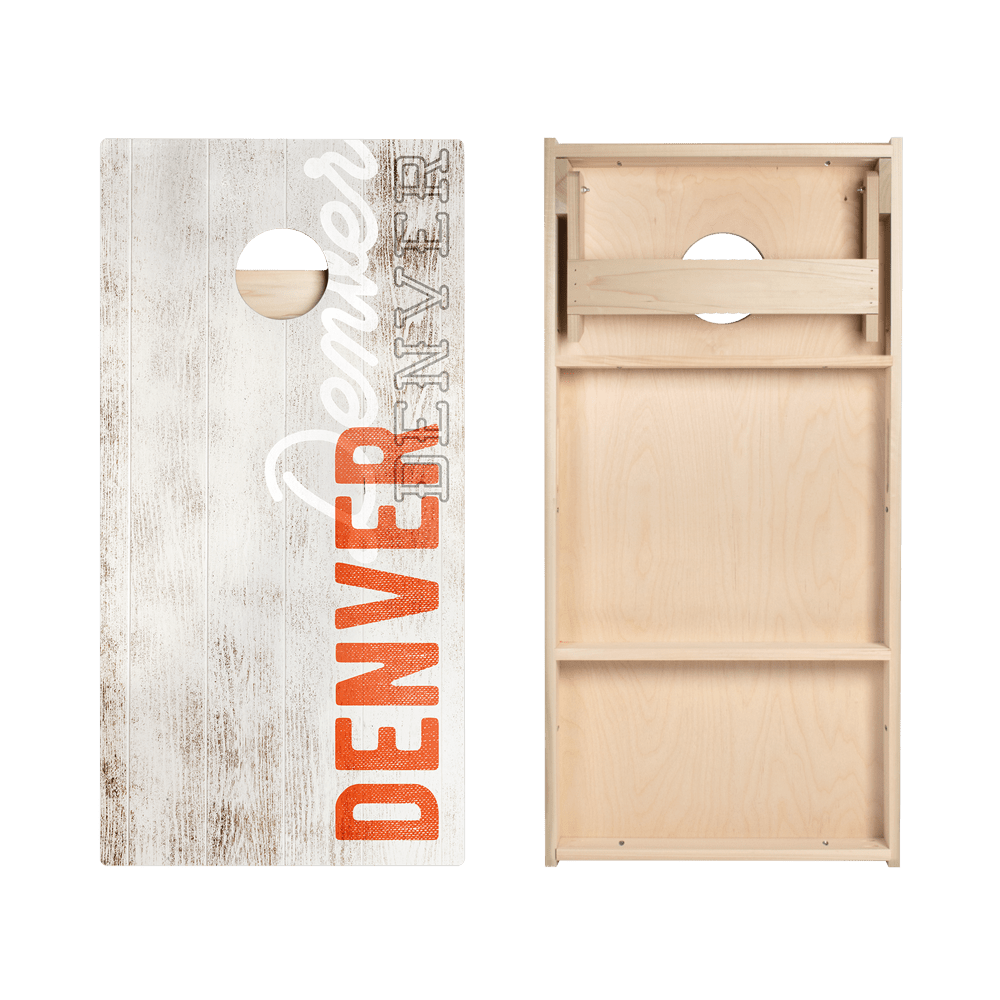 Denver Football Vintage Gameday Star Cornhole Boards, - American Cornhole Association