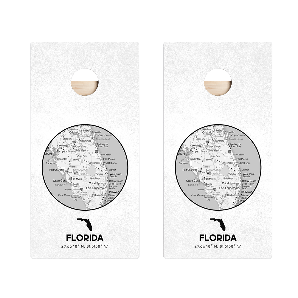 Florida State Map Star Cornhole Boards, - American Cornhole Association