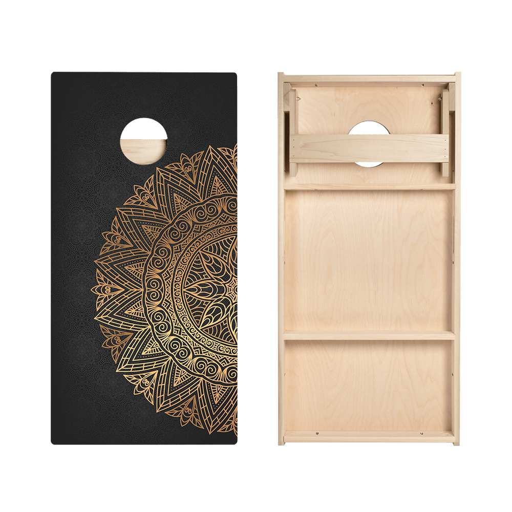Golden Mandala Star Cornhole Boards, - American Cornhole Association