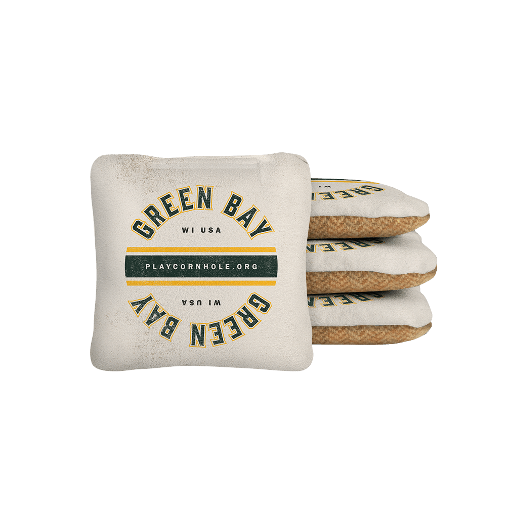 Green Bay Football Gameday Backyard 1x2 ft Cornhole Board Set - WACA - 500434 - WB | American Cornhole Association