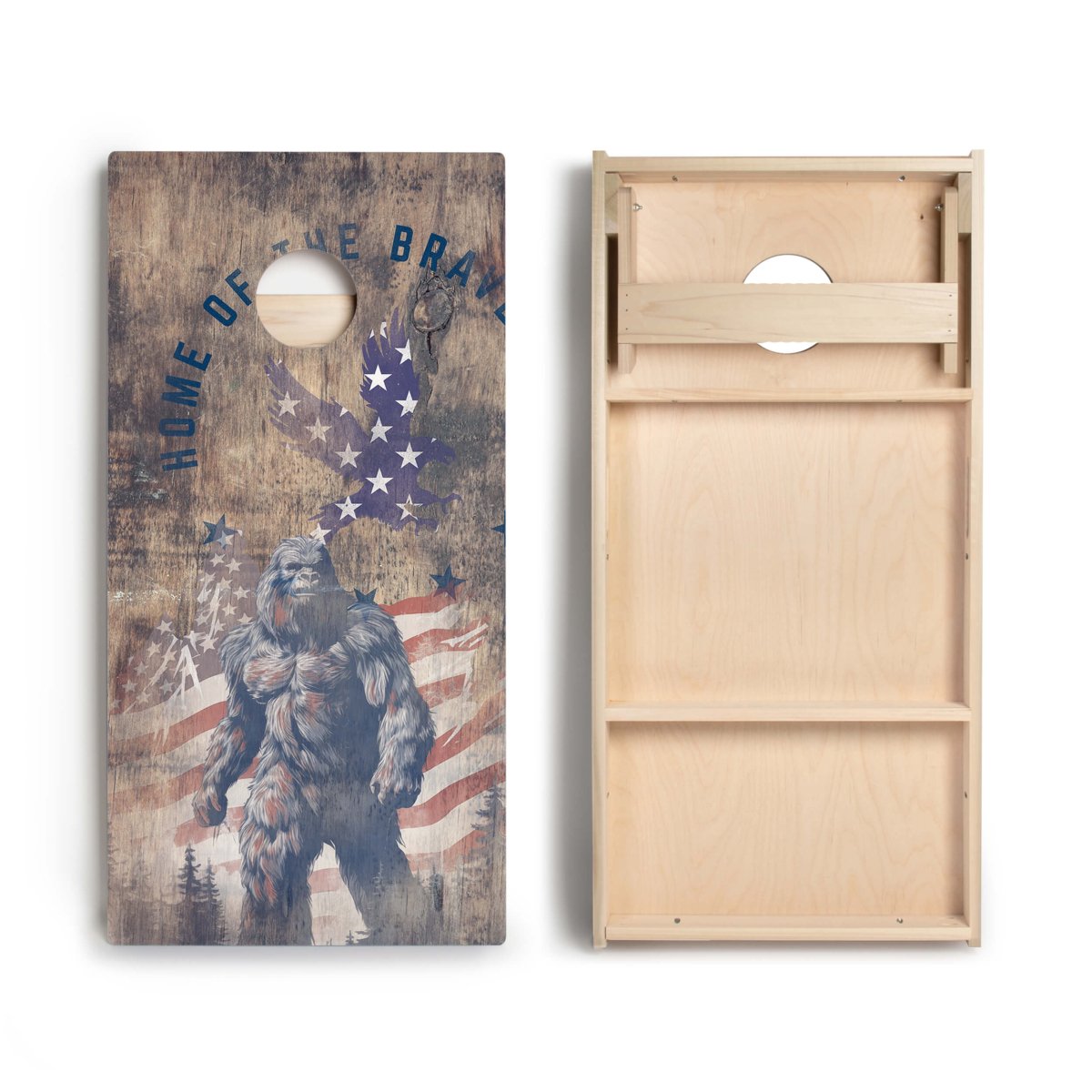 Home of the Brave Sasquatch Limited Edition Star Cornhole Boards | 07.24 Drop, - American Cornhole Association