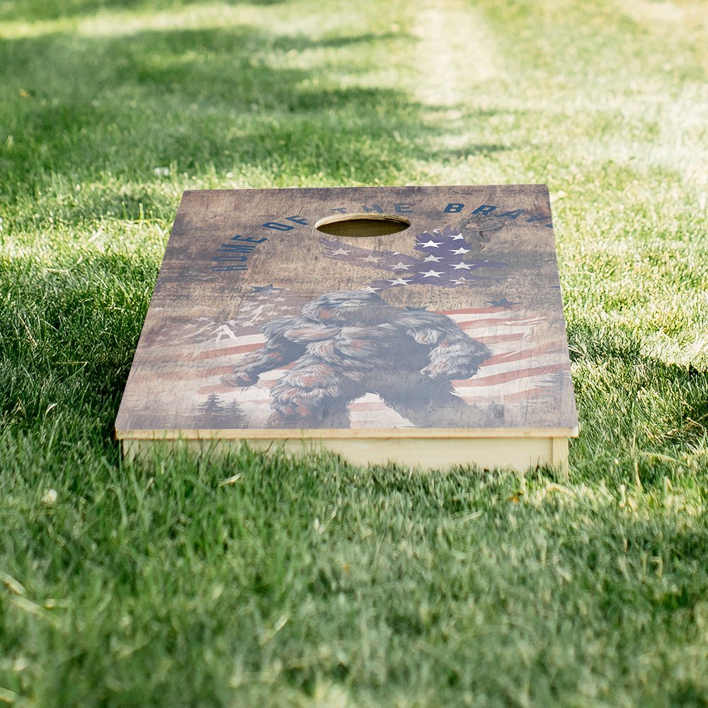 Home of the Brave Sasquatch Limited Edition Star Cornhole Boards | 07.24 Drop, - American Cornhole Association