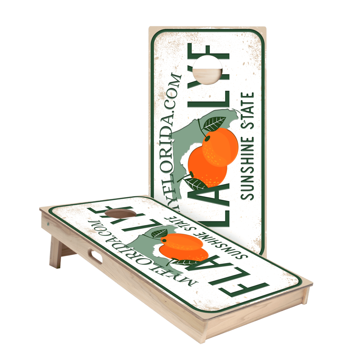 Home State License Plate Florida Star Cornhole Boards, - American Cornhole Association