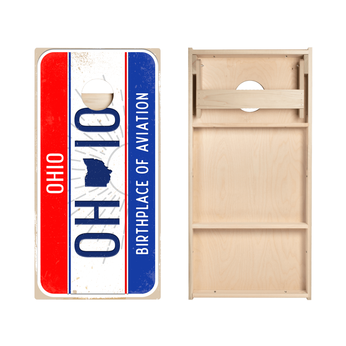 Home State License Plate Ohio Star Cornhole Boards, - American Cornhole Association