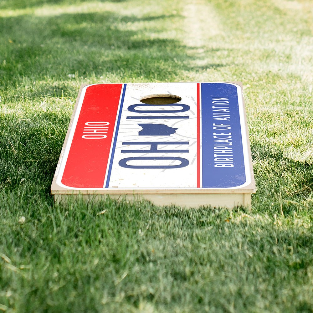 Home State License Plate Ohio Star Cornhole Boards, - American Cornhole Association