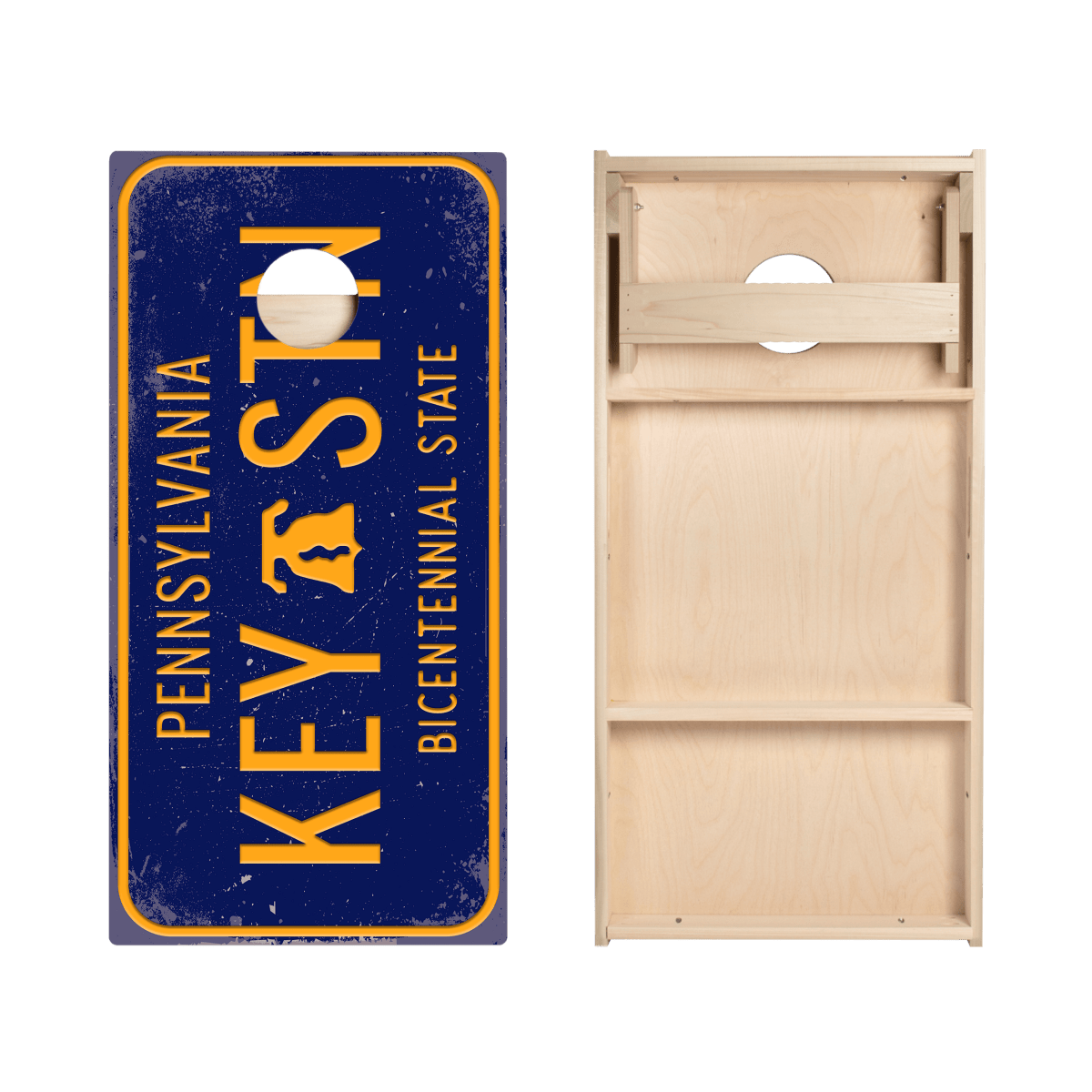 Home State License Plate Pennsylvania Star Cornhole Boards, - American Cornhole Association