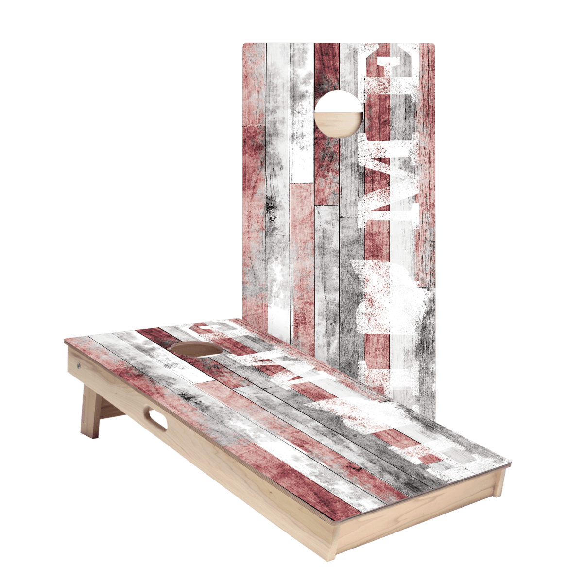 Home State Painted Wood Ohio Star Cornhole Boards, - American Cornhole Association