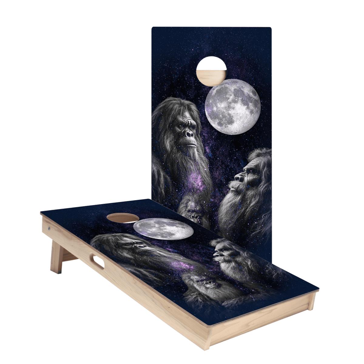 Howl at the Moon Sasquatch Star Cornhole Boards, - American Cornhole Association