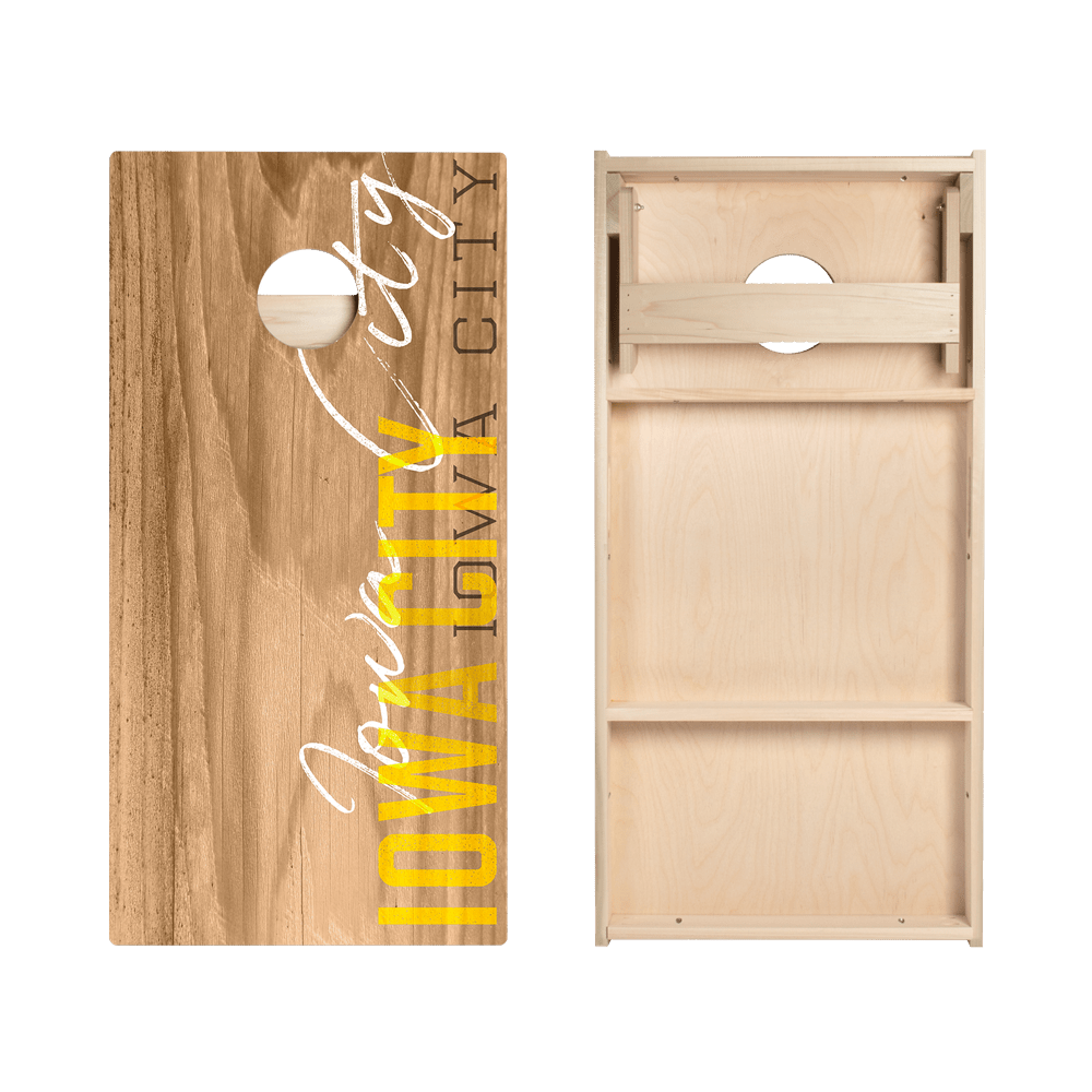 Iowa City Campus Gameday Star Cornhole Boards, - American Cornhole Association
