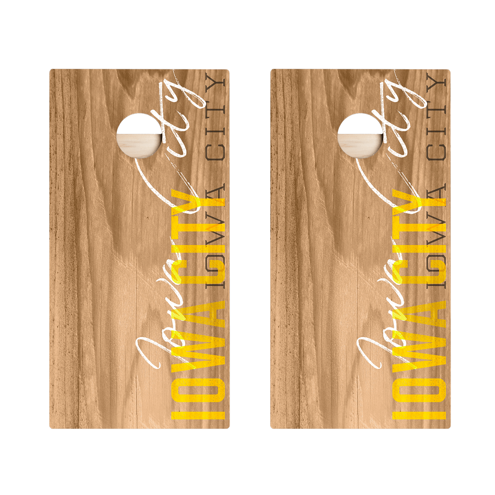 Iowa City Campus Gameday Star Cornhole Boards, - American Cornhole Association