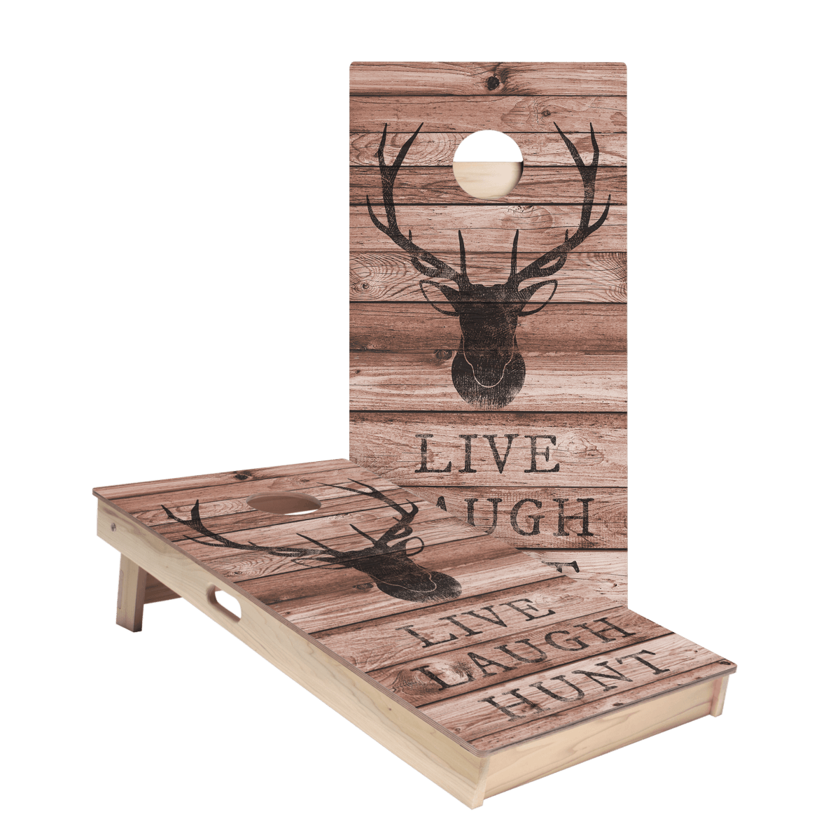 Live Laugh Hunt Star Cornhole Boards, - American Cornhole Association