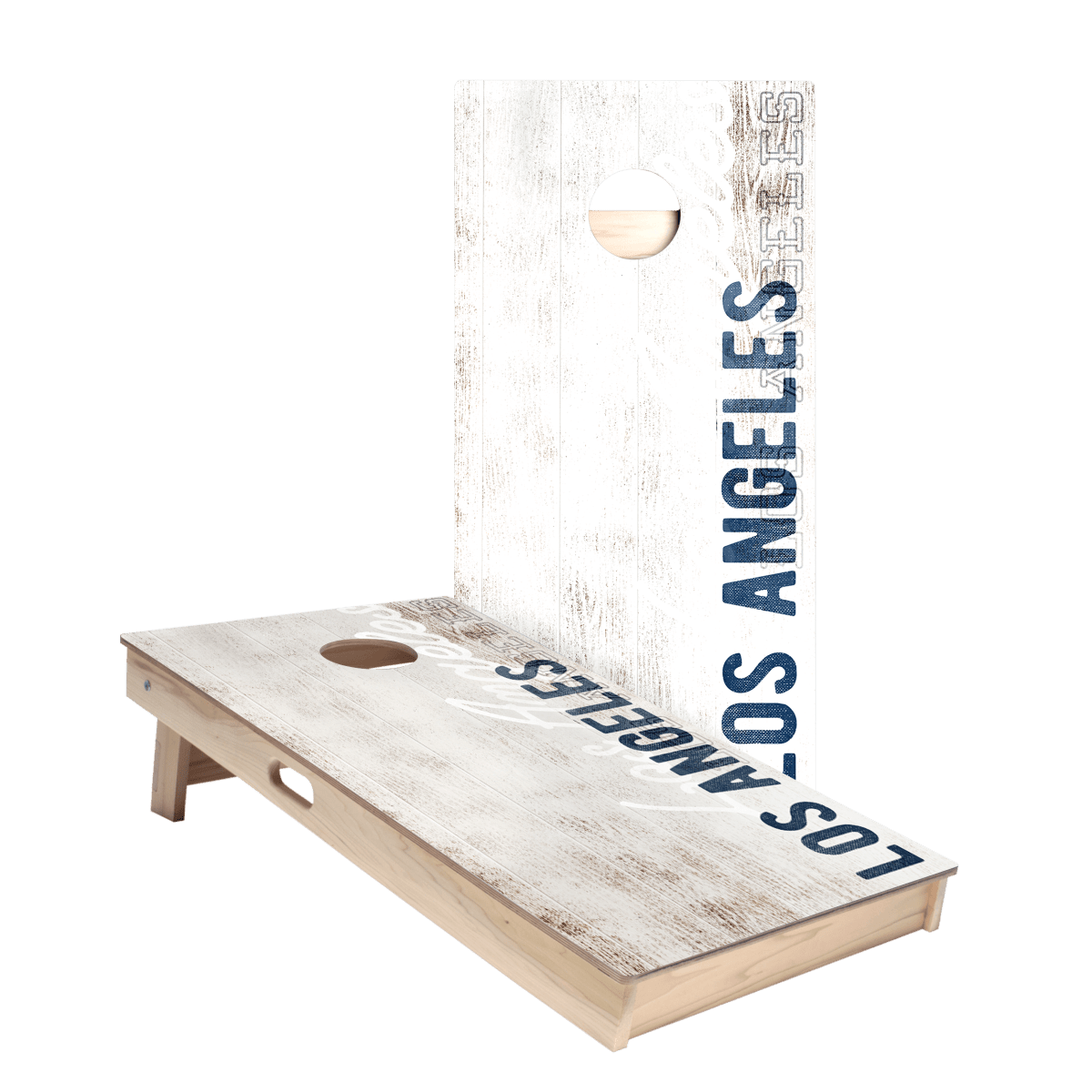 Los Angeles Blue Football Vintage Gameday Star Cornhole Boards, - American Cornhole Association
