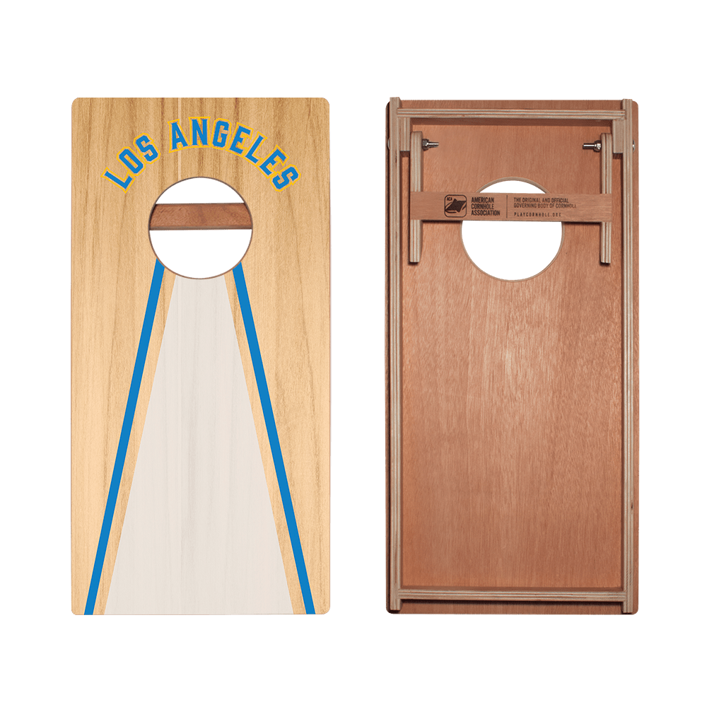 Los Angeles LAC Football Gameday Backyard 1x2 ft Cornhole Board Set - WACA - 500438 - WB | American Cornhole Association