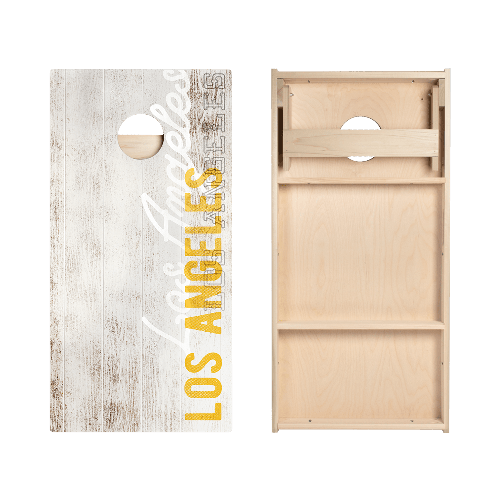 Los Angeles Yellow Football Vintage Gameday Star Cornhole Boards, - American Cornhole Association