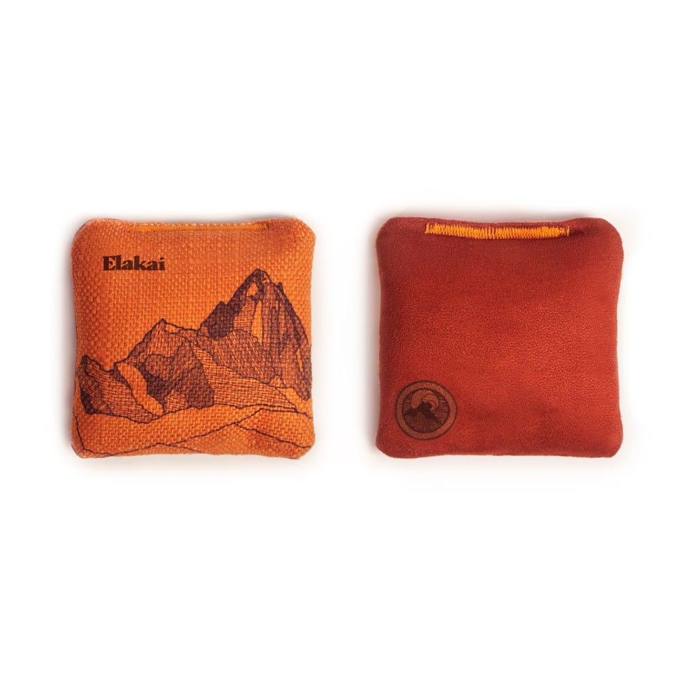 Mount Elakai Travel - Size Cornhole Bags, Orange Horizon - American Cornhole Association