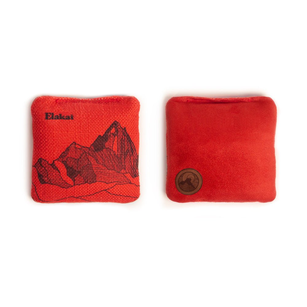 Mount Elakai Travel - Size Cornhole Bags, Red Lava - American Cornhole Association