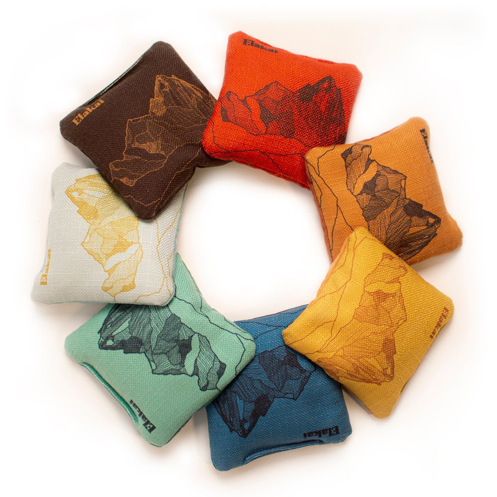 Mount Elakai Travel - Size Cornhole Bags, Red Lava - American Cornhole Association