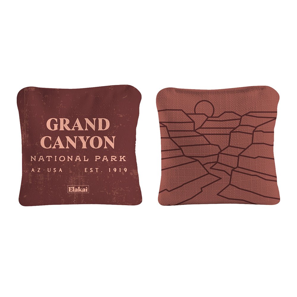 National Parks Grand Canyon Cornhole Bags, Burgundy - American Cornhole Association