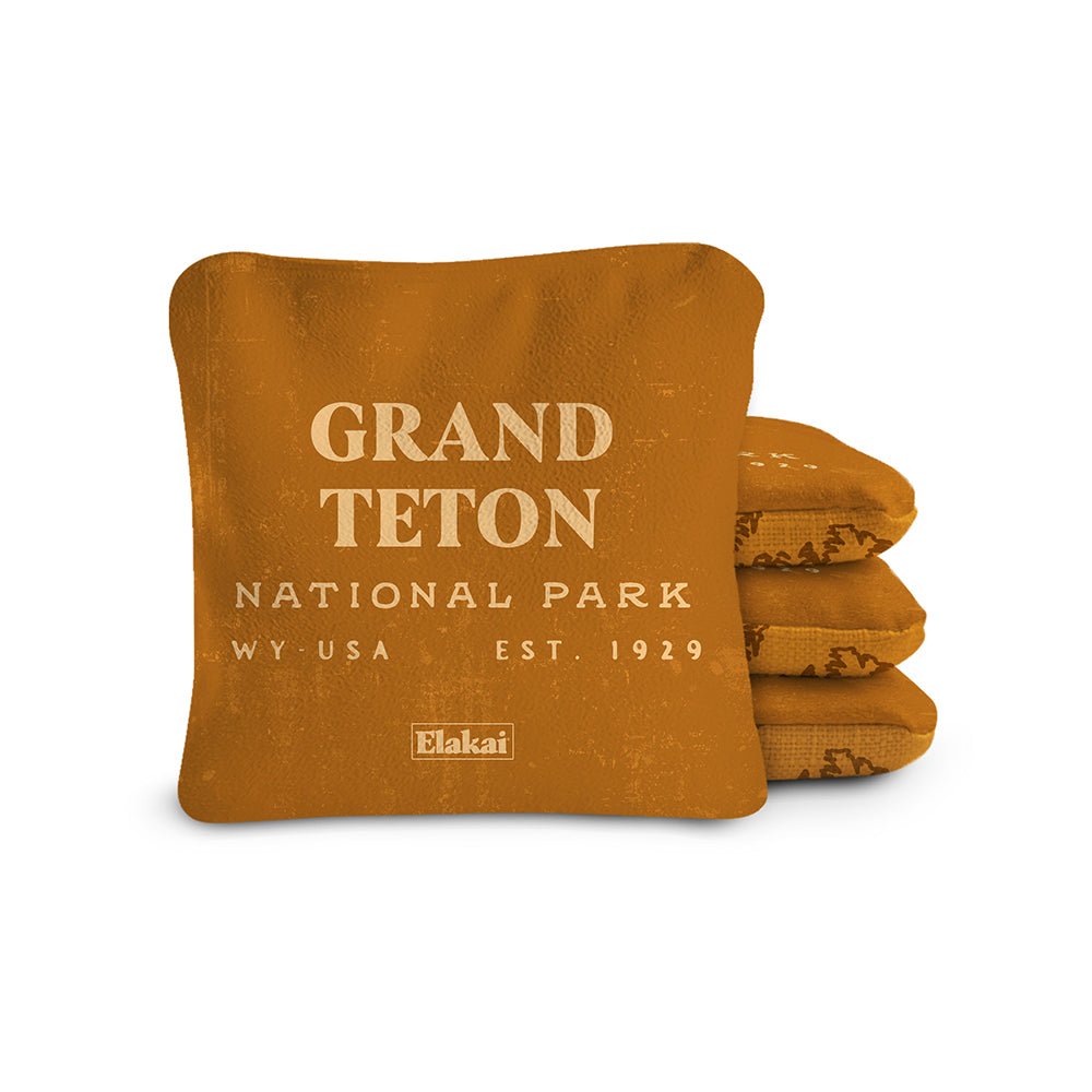 National Parks Grand Teton Cornhole Bags, Sienna - American Cornhole Association