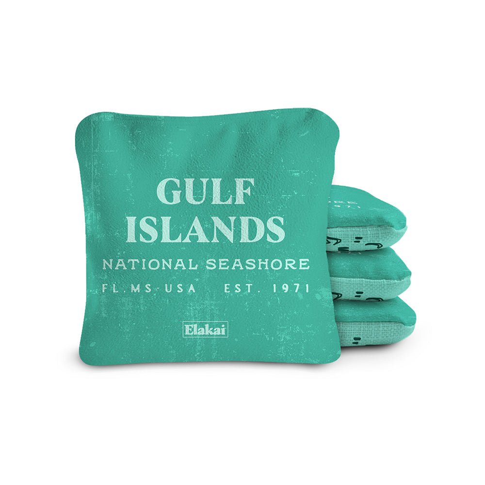 National Parks Gulf Islands Shore Cornhole Bags, Turquoise - American Cornhole Association
