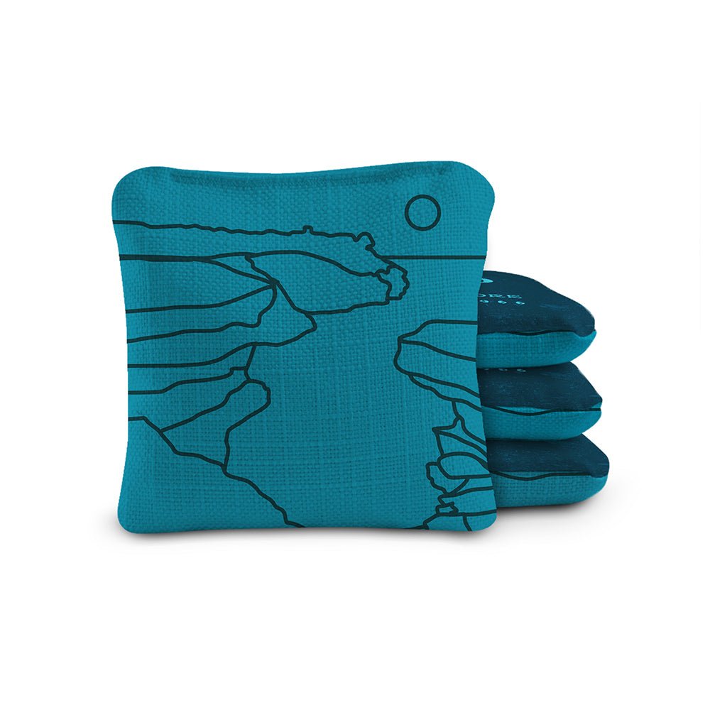 National Parks Pictured Rocks Cornhole Bags, Blue - American Cornhole Association