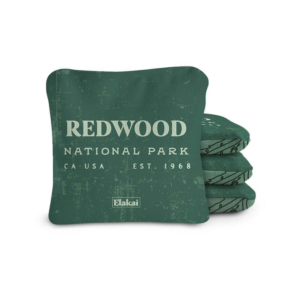 National Parks Redwoods Cornhole Bags, Green - American Cornhole Association