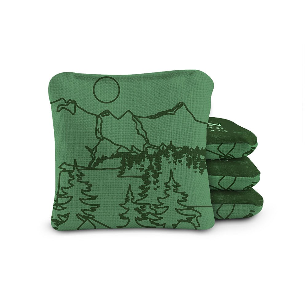 National Parks Rocky Mountain Cornhole Bags, Green - American Cornhole Association