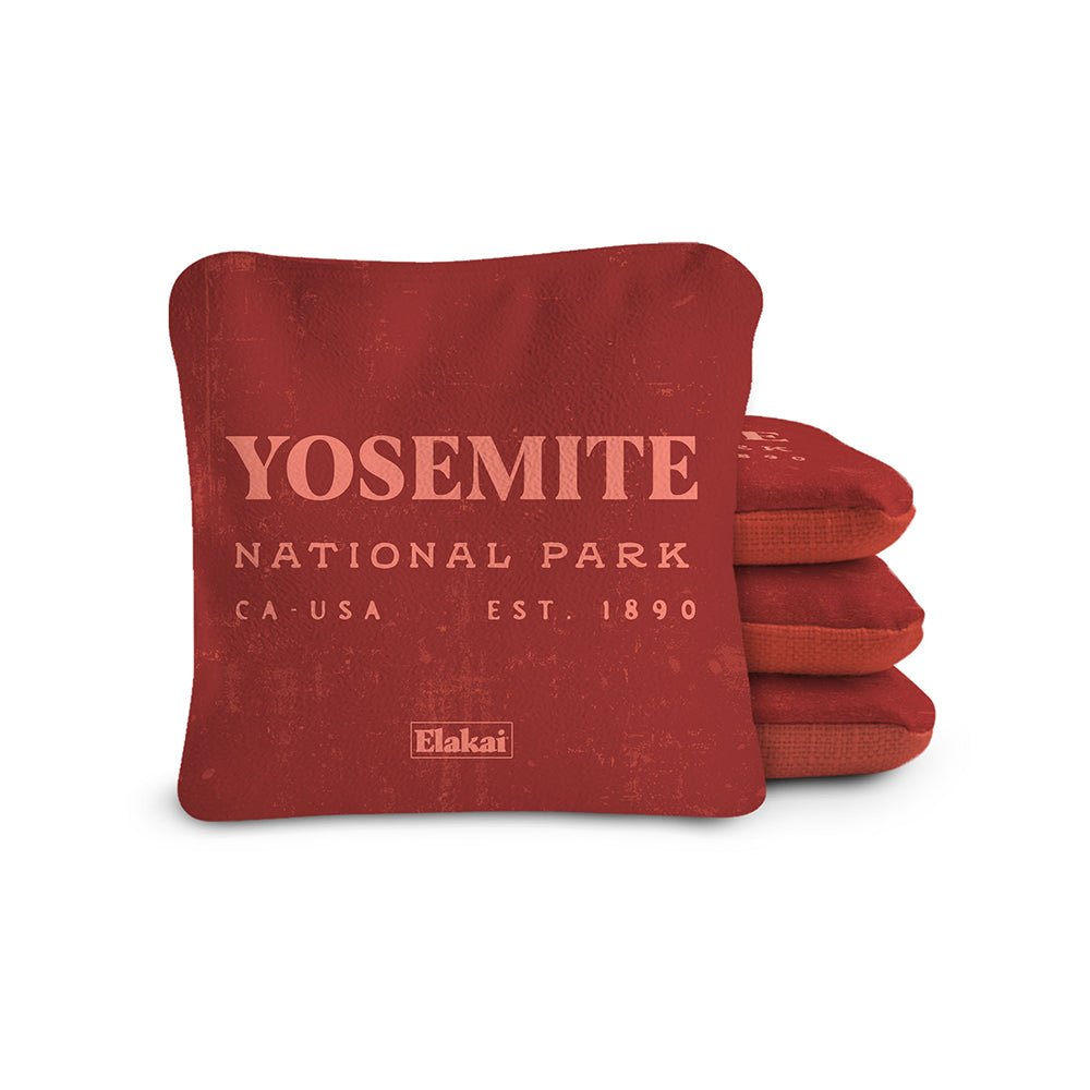 National Parks Yosemite Cornhole Bags, Scarlet - American Cornhole Association