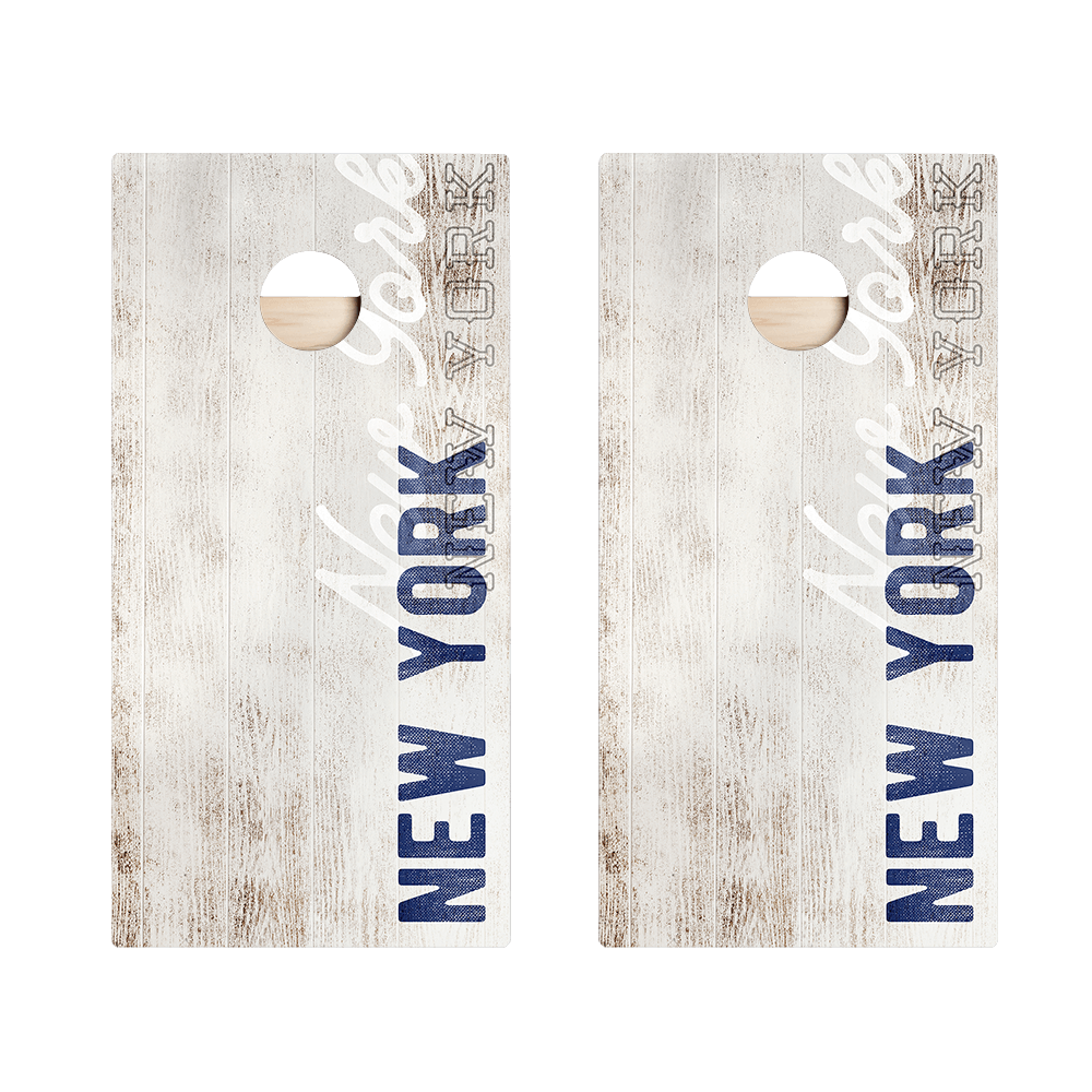 New York Blue Vintage Gameday Star Cornhole Boards - American Cornhole Association