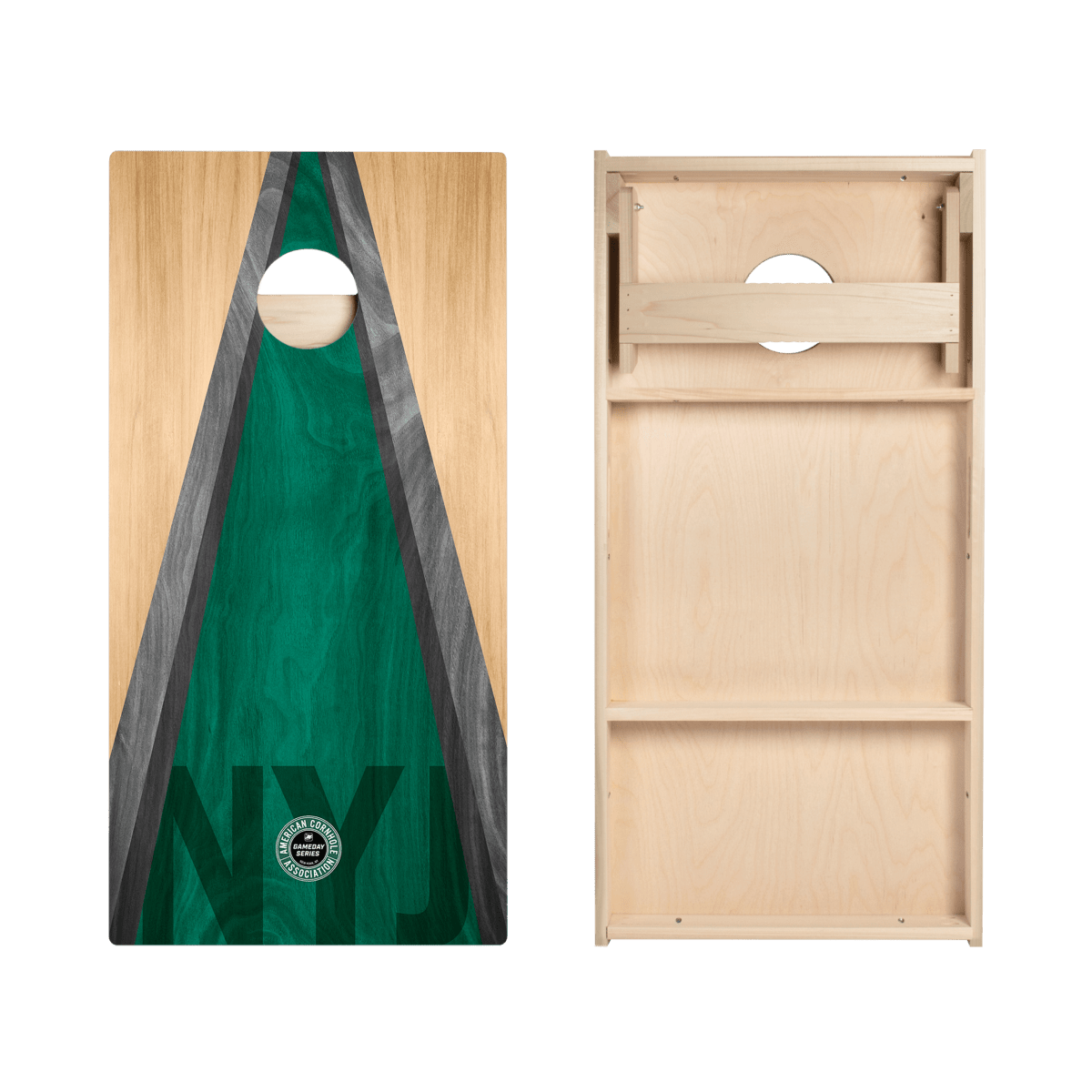 New York NYJ Football Gameday Classic Triangle Star Cornhole Boards, - American Cornhole Association