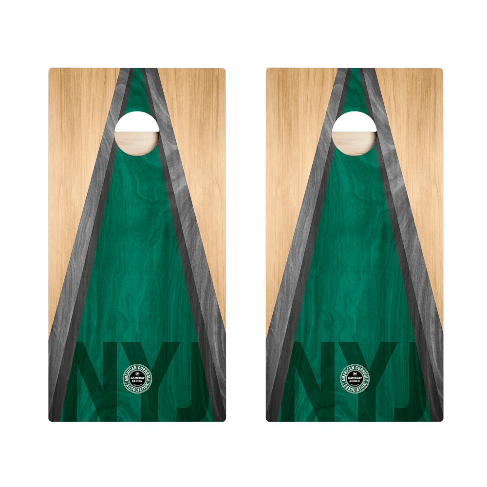 New York NYJ Football Gameday Classic Triangle Star Cornhole Boards, - American Cornhole Association