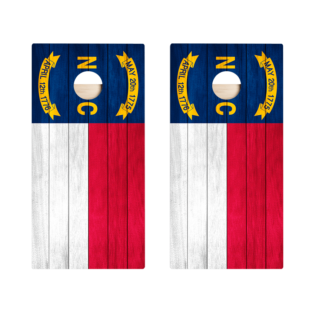 North Carolina Flag Star Cornhole Boards, - American Cornhole Association