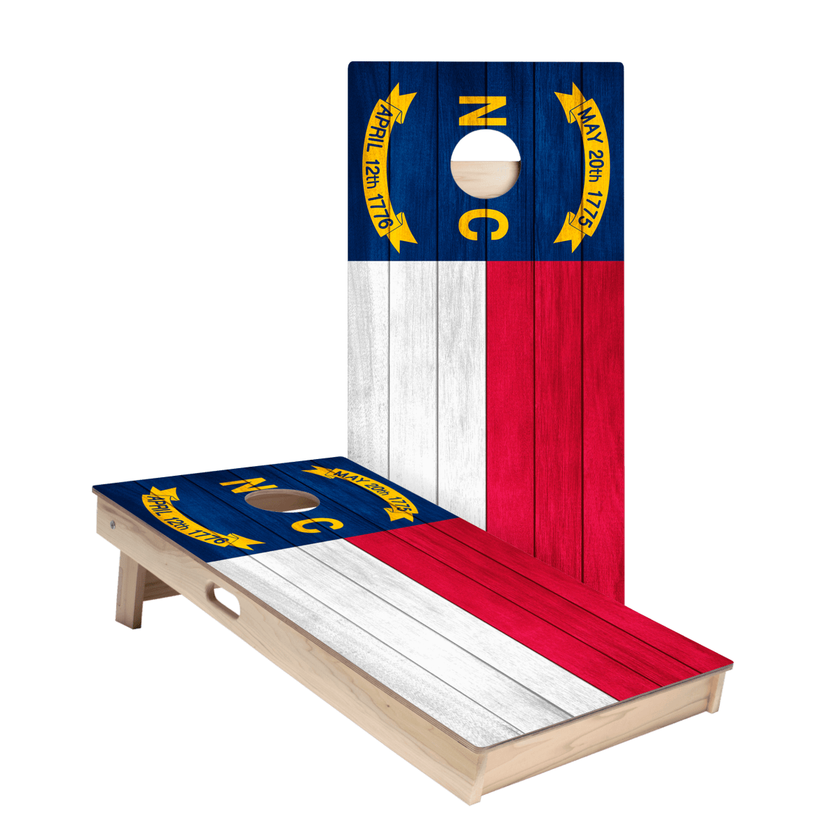 North Carolina Flag Star Cornhole Boards, - American Cornhole Association