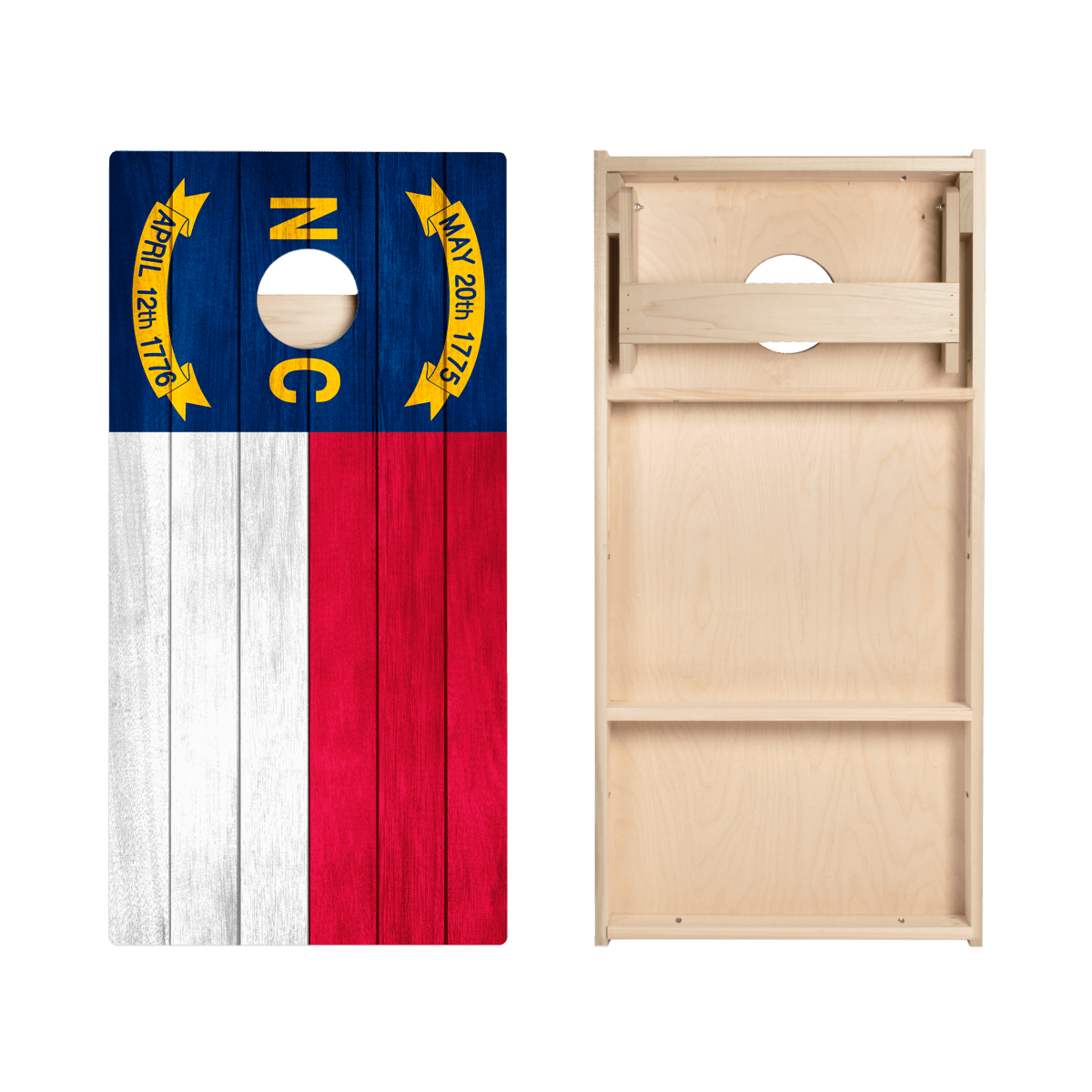 North Carolina Flag Star Cornhole Boards, - American Cornhole Association