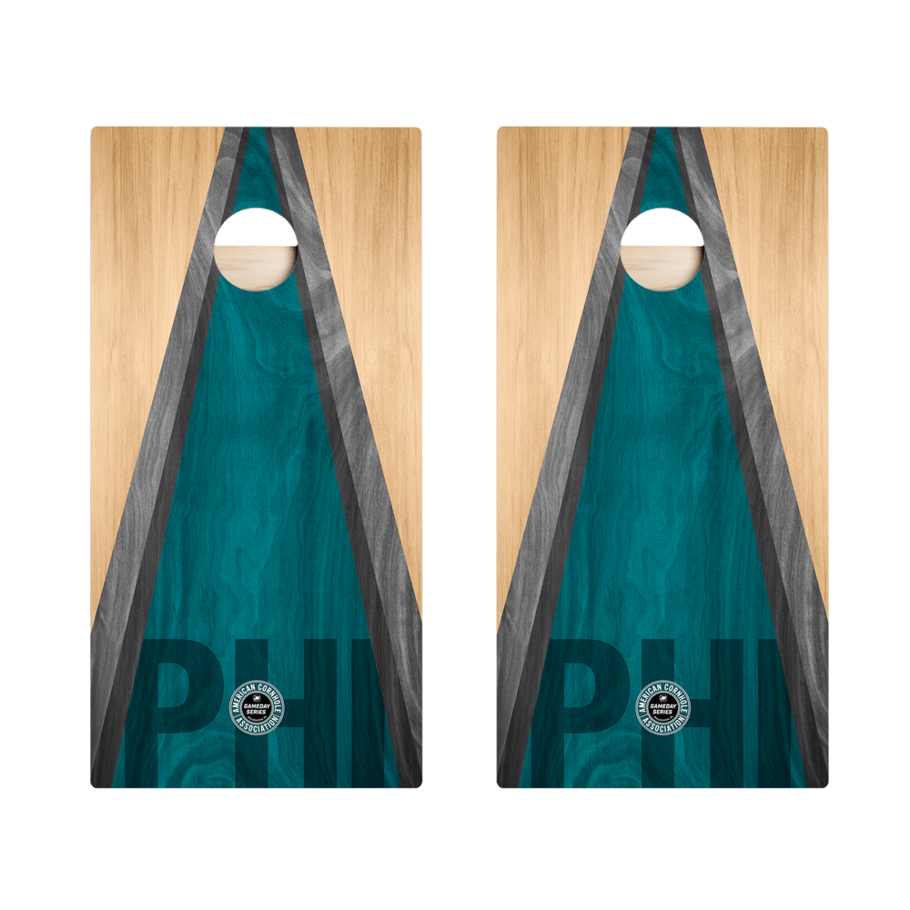 Philadelphia Football Gameday Classic Triangle Star Cornhole Boards, - American Cornhole Association