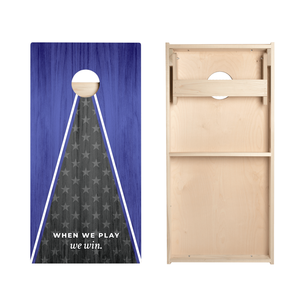 Play to Win Patriotic Limited Edition Star Cornhole Boards | 11.24 Drop - American Cornhole Association