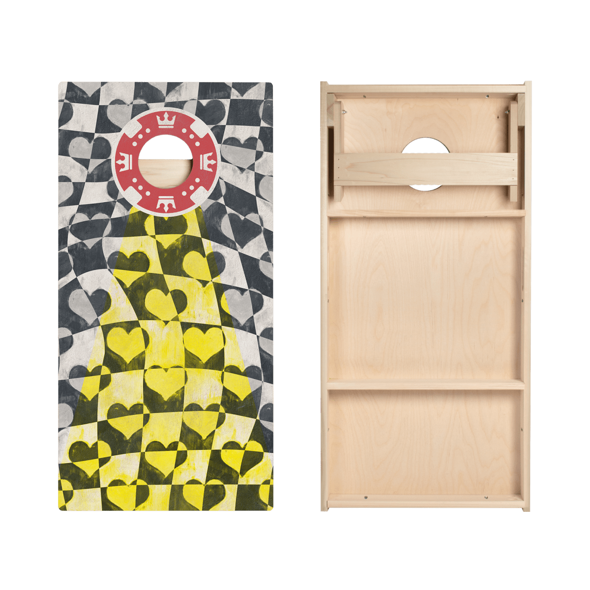Poker Hearts Limited Edition Star Cornhole Boards | 02.25 Drop - American Cornhole Association