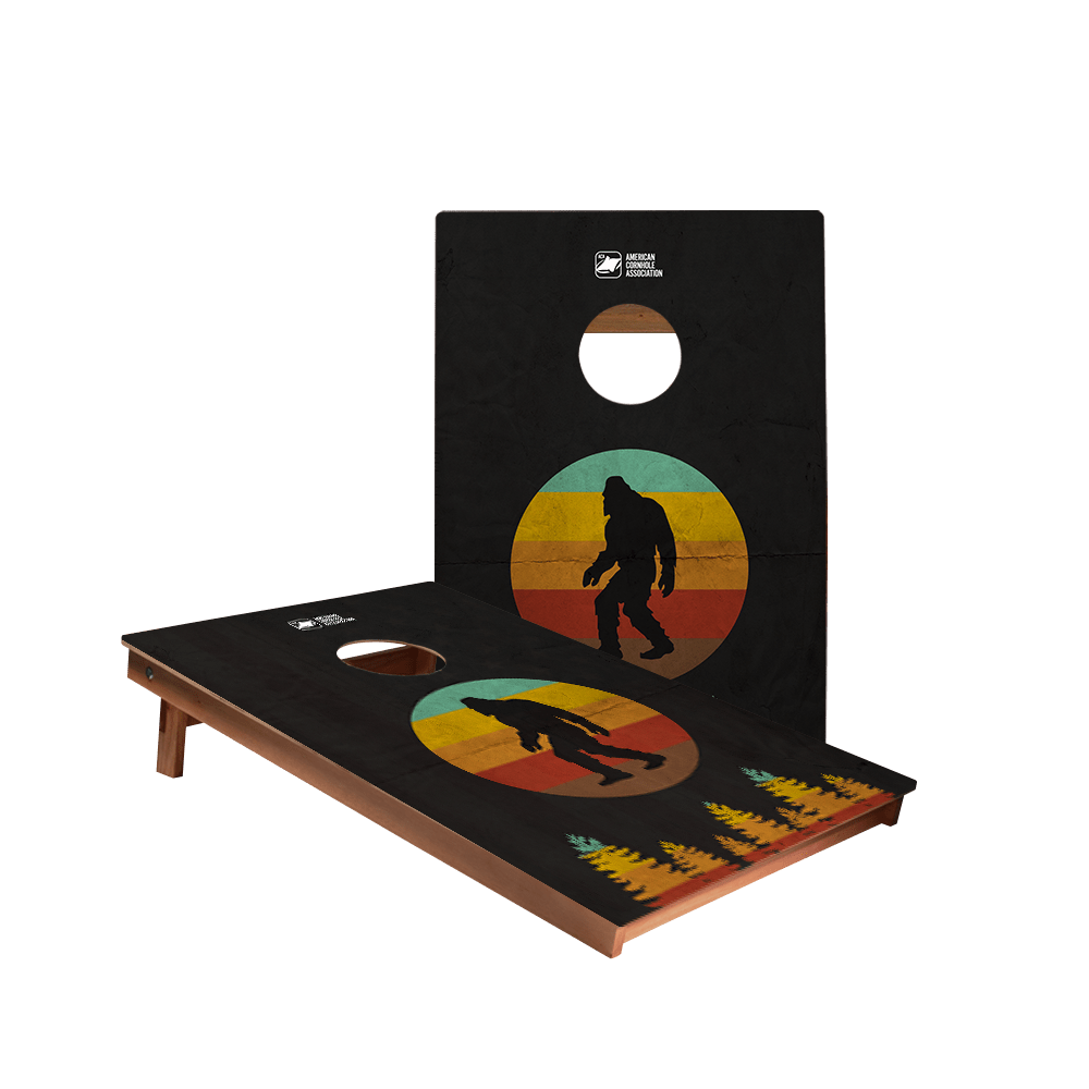 Retro Sasquatch Backyard 2300 Cornhole Boards, - American Cornhole Association
