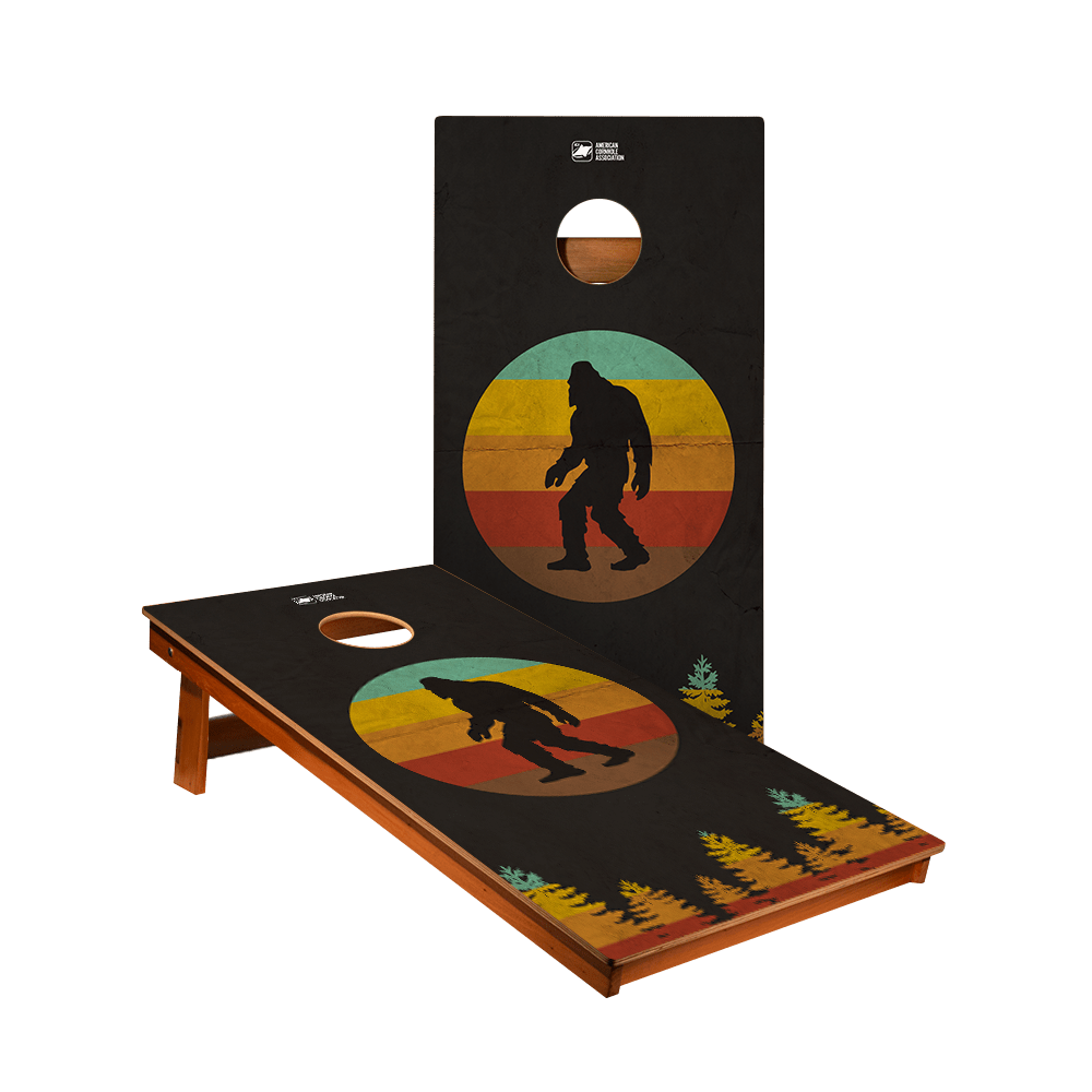 Retro Sasquatch Backyard 2400 Cornhole Boards, - American Cornhole Association