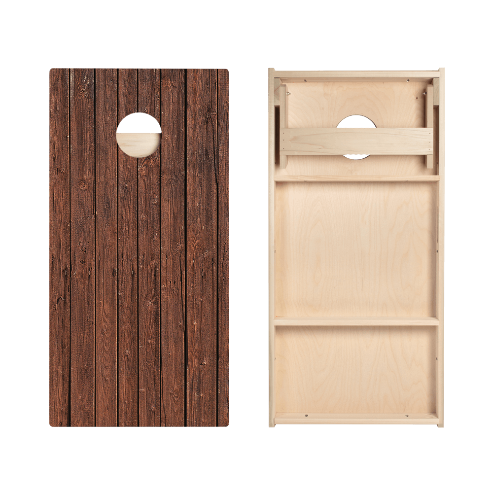 Rustic Dark Wood Star Cornhole Boards, - American Cornhole Association