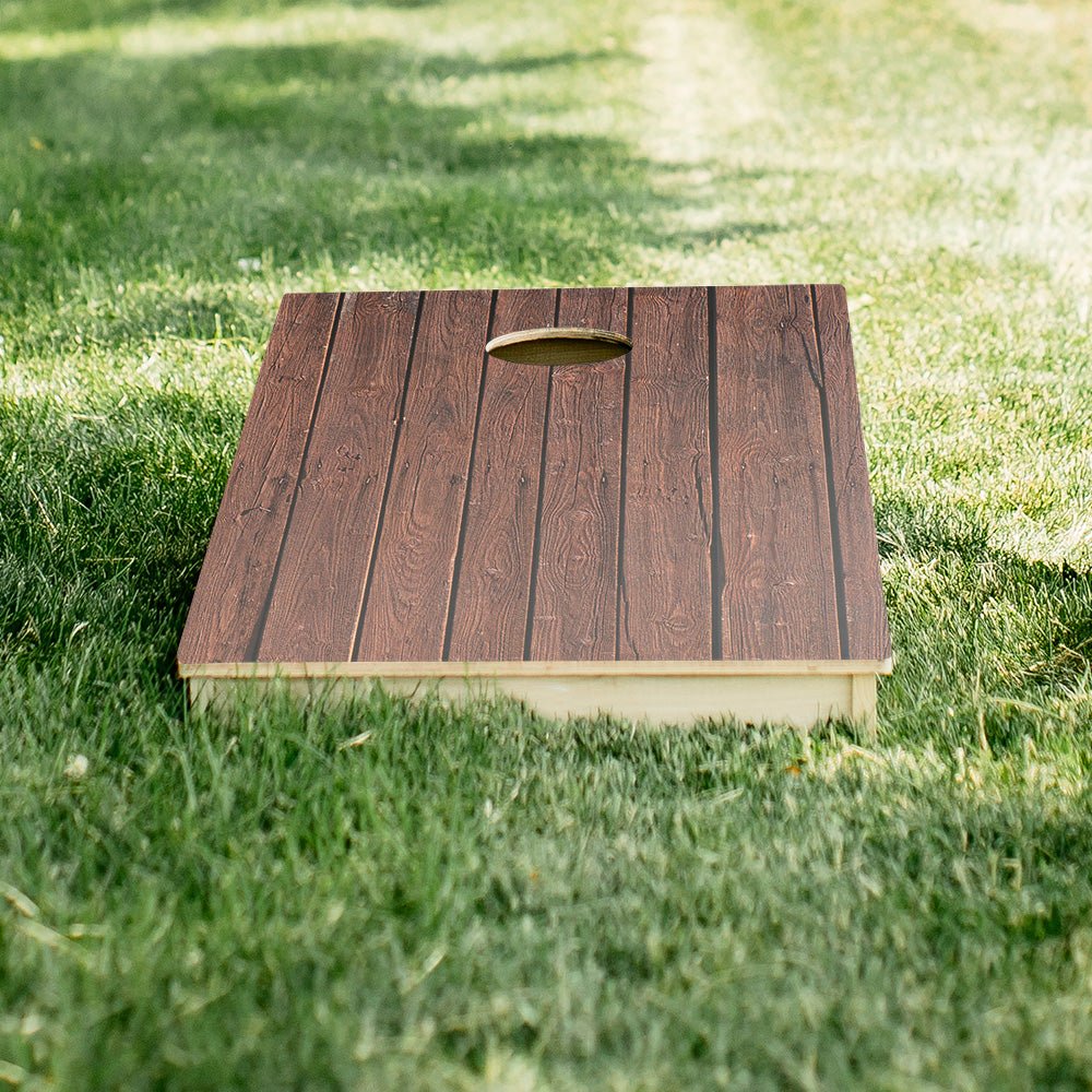 Rustic Dark Wood Star Cornhole Boards, - American Cornhole Association
